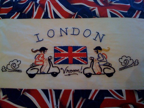 London Embroidery Pillow