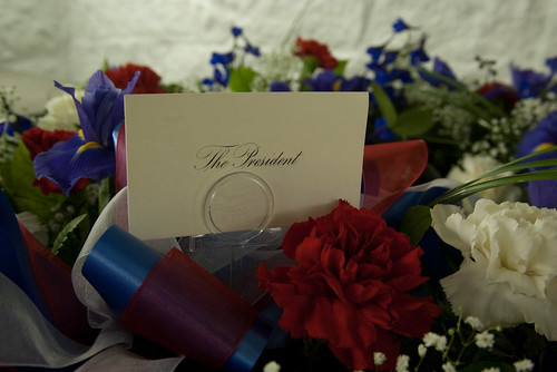 Wreath for John Quincy Adams from President Barack Obama