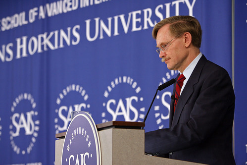 President Zoellick addresses the audience at SAIS