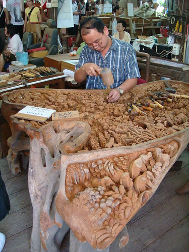 Thailand: Wood Carving Factory @ Song About Jen