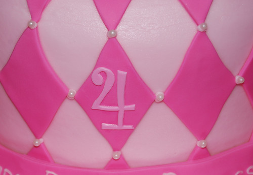 Pink Princess Cake with Tiara Crown 4th birthday