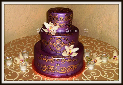 "Roshini" in purple and gold