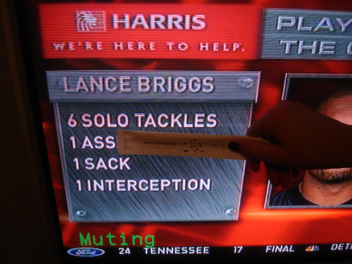 6 Solo Tackles, 1 Ass, 1 Sack