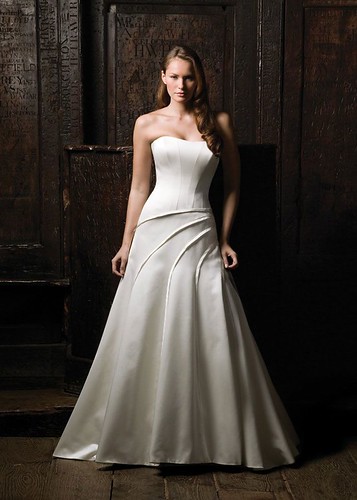 A-Line style in a wedding dress. 