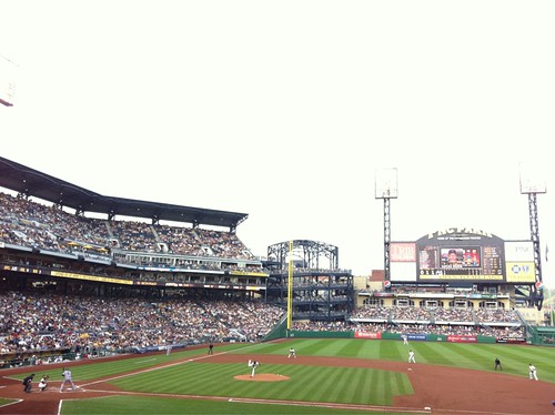 The View From My Seat:  PNC Park, where the beerman sells Yuengling. Mets - Pirates -
