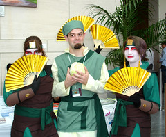 Animazement 2009: Kyoshi Warriors and Cabbage Guy (Avatar: The Last Airbender)