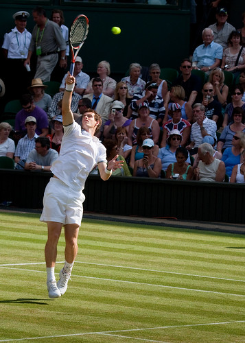 andy murray wimbledon 2009. Wimbledon 2009: Andy Murray. Andy Murray practices on Centre Court before