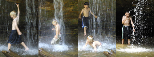 Waterfall kids