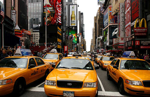 New York Yellow Cabs by davidbank wwwdavidbankcom