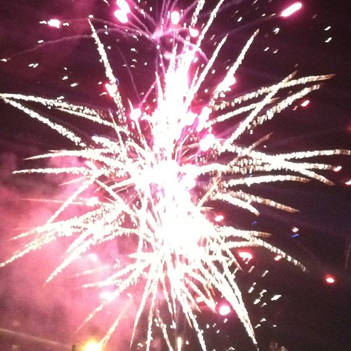 A night with just the 2 middle kids...pizza & fireworks!