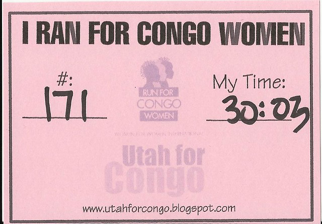 Run for Congo Women - Time