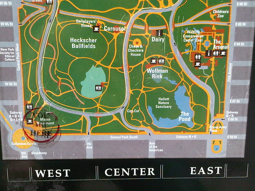 new york city central park map. Map of Central Park