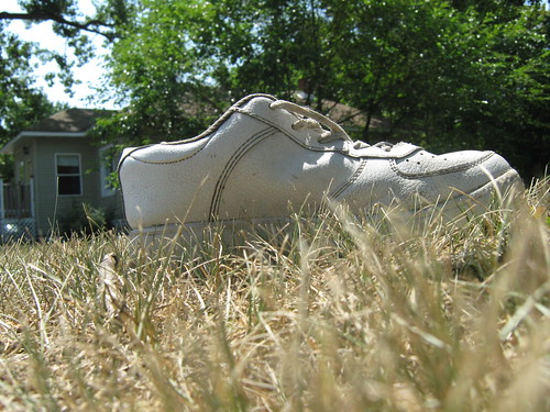 shoe in the grass