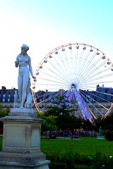 /// PARIS /// the tuleries and carnival, with a statue stopping the ferris wheel.