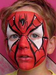 spiderman face painting