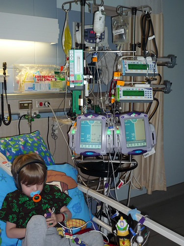 I still can't get over his IV pole.
