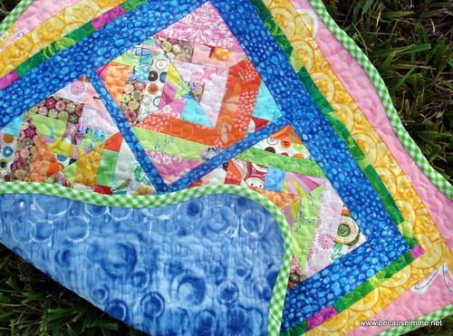 mini quilt with backside