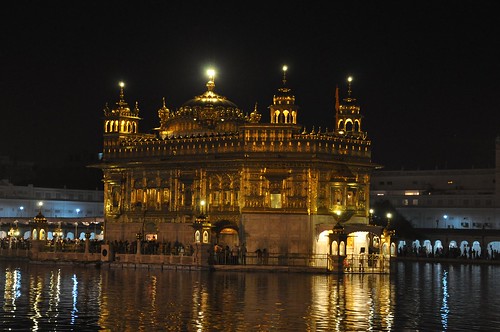 golden temple at night. Golden Temple at night from another angle
