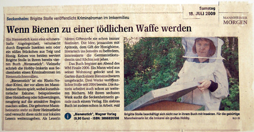 Brigitte Stolle: Bienenstich (Mannheimer Morgen 18. Juli 2009) von Ihnen.