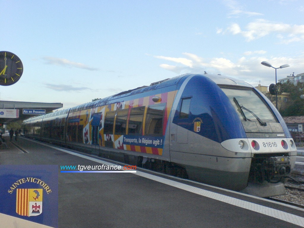 Un automotor construido por Bombardier Transport en la estación de Aix-en-Provence Centre
