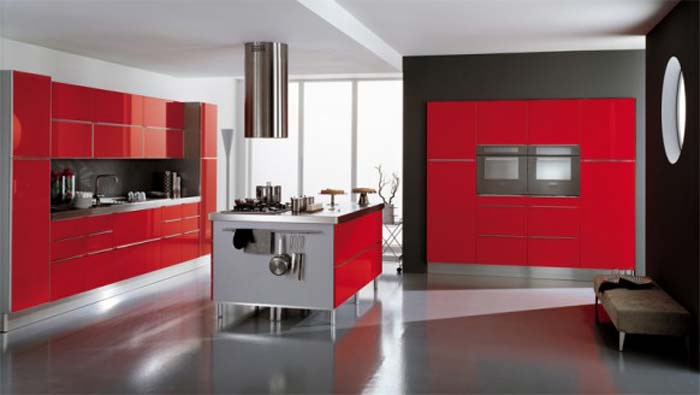 red retro kitchen inspiration