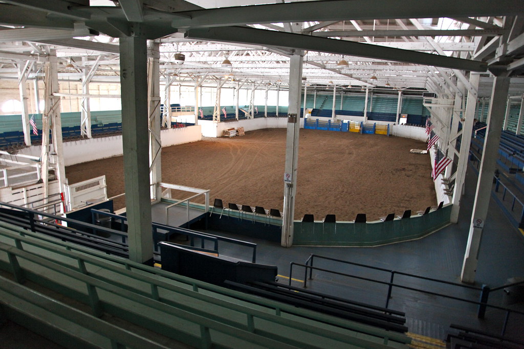 View from the seats in the horse arena, which will house the beer garten and live band. Photo thanks to Matt Haughey