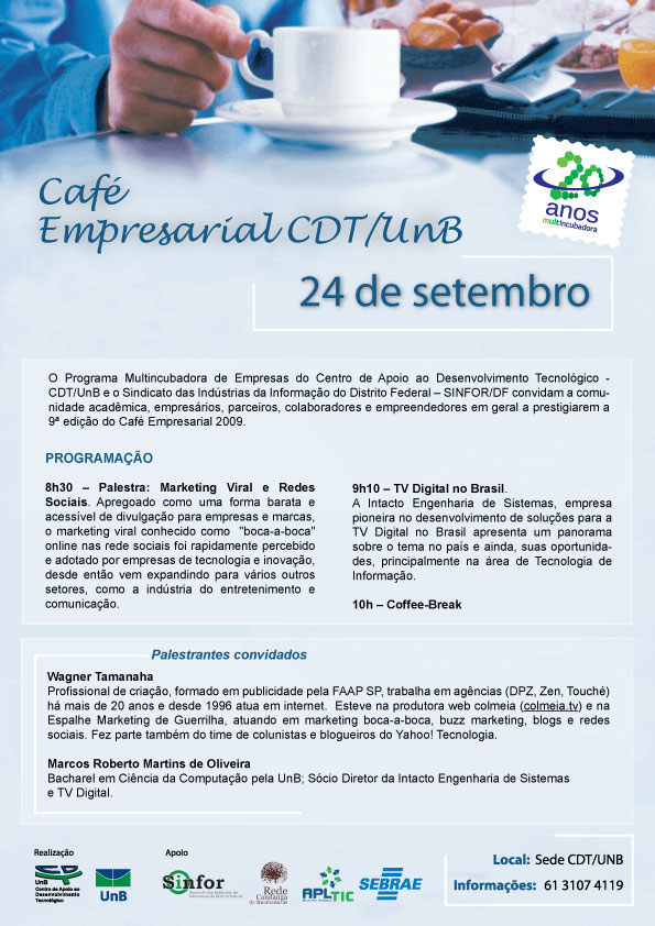 9º Café Empresarial - CDT/UnB