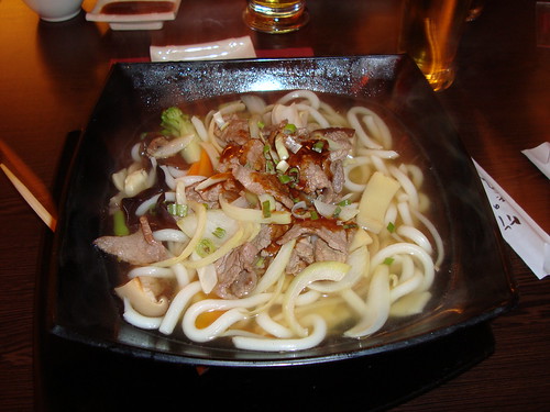 Beef soup and noodles
