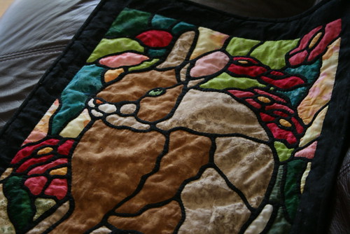 Finished Stained Glass Quilt - Reverse Applique