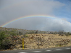 Double rainbow, drive back to Waikoloa from north