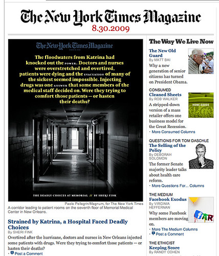 New York Times Magazine, ProPublica-Coverstory (Screenshot) ©  J