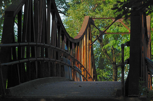 Bridge over Metrolink, in Forest Park, Saint Louis, Missouri, USA