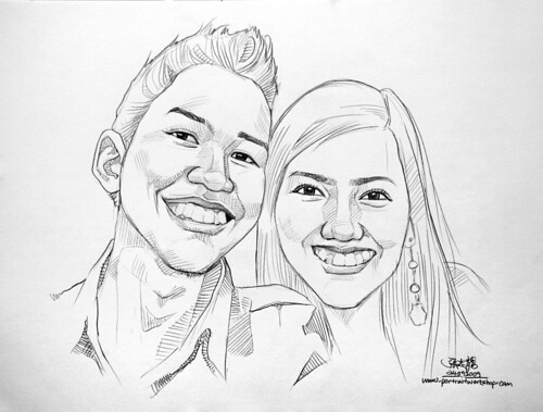 Couple portraits in pencil 240909