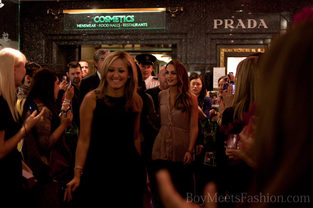 Vera Wang and Leighton Meester at Harrods, launching Lovestruck