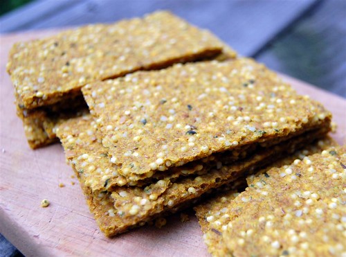 Golden flax crackers