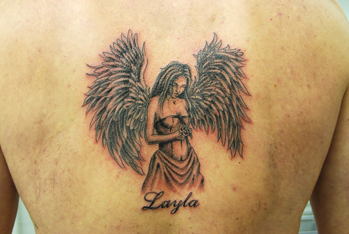 layla angel tattoo Tattooed by Johnny
