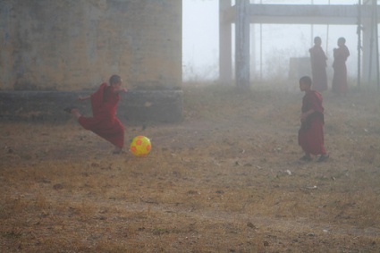 Monks in Fog