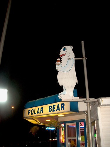 The Polar Bear ice cream drive in restaurant. North Riverside Illinois. Early September 2006.