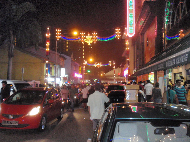 Traffic craziness after a Deepavali Parade in Little India, Singapore