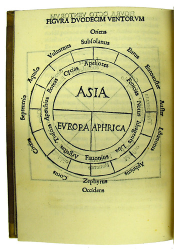 Woodcut map of the world in Lilio, Zaccaria: De origine et laudibus scientiarum et al
