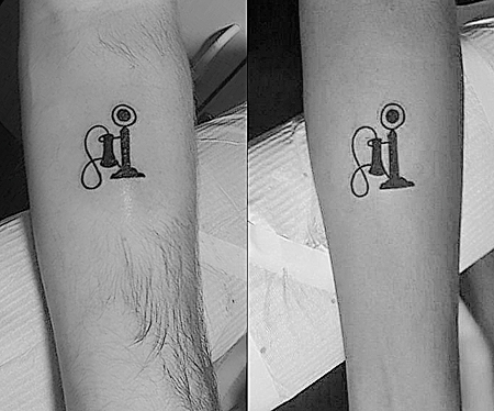 matching tattoos The pain subsided as soon as he took the needle out of my