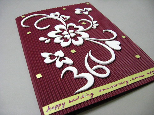 Handmade Cards For Anniversary. Wedding anniversary card for
