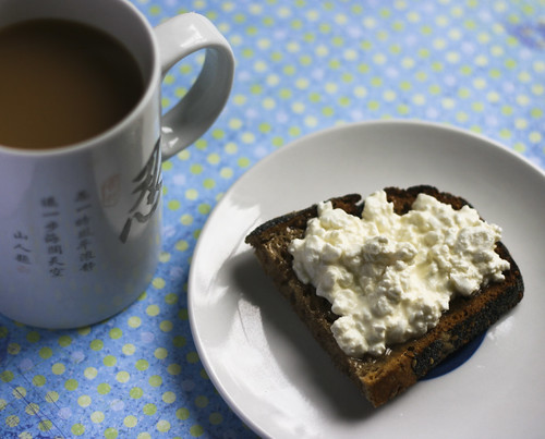 Cottage Cheese and Honey on Toast