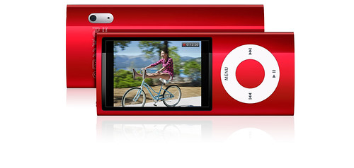 iPod Nano rojo con video cámara