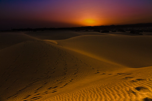 sundown at the sand dunes