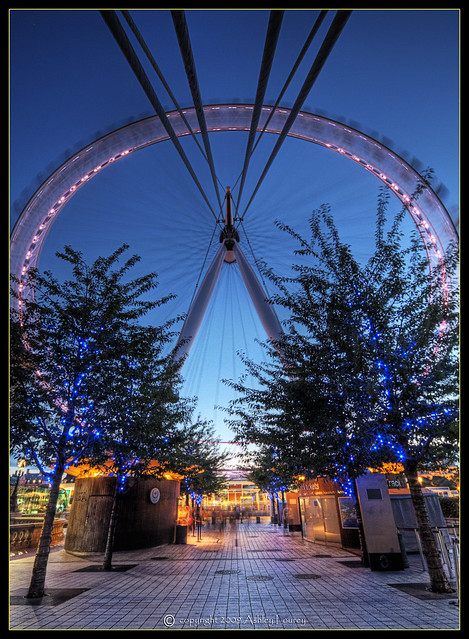 London Eye: Blue-hour HDR
