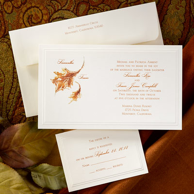 Cheap Indian Wedding Cards on Autumn Love Invitation Design   Wedding Invitations