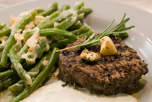 Jamie Oliver Grilled Filet Mignon with Horseradish Sauce and Best Ever French Beans