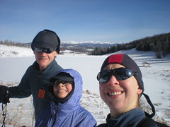 Dennis, Emma, and Clare Nordic Skiing