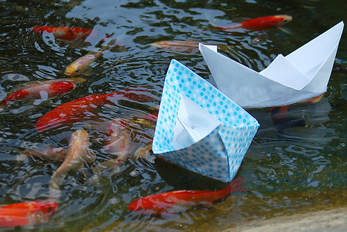 Paper boats.
